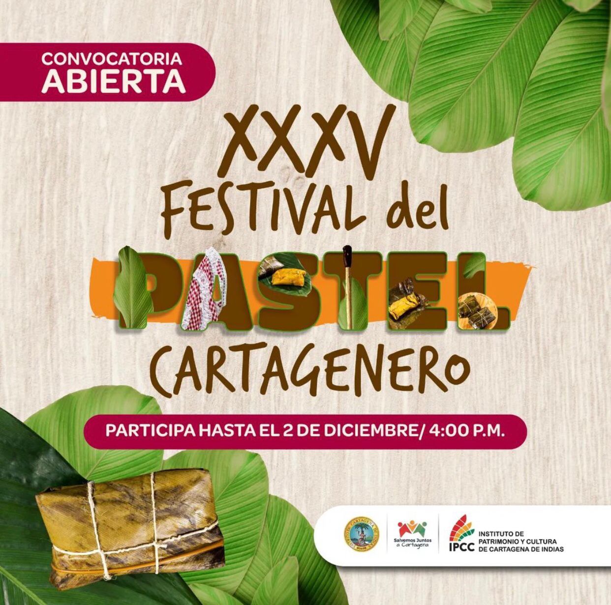 Treinta portadores de la tradición serán los encargados de llevar sabor y  herencia al XXXV Festival del Pastel Cartagenero | Alcaldía distrital de  Cartagena de Indias