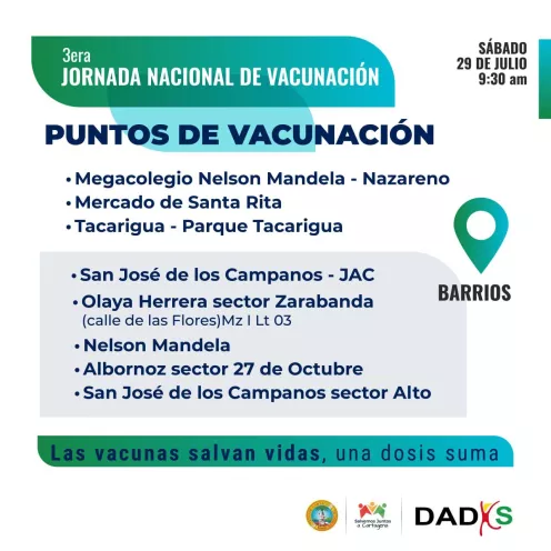 El lanzamiento de la jornada se realizará en la institución educativa Omaira Sánchez.