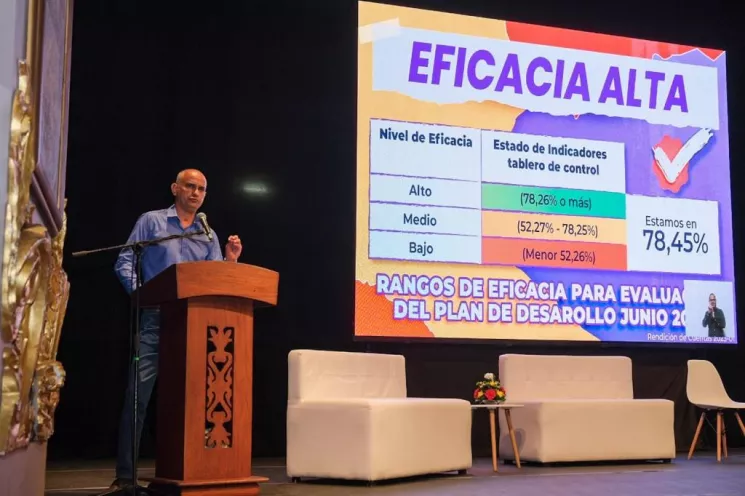 El secretario de Planeación, Franklin Amador Hawkins, presentó los logros significativos