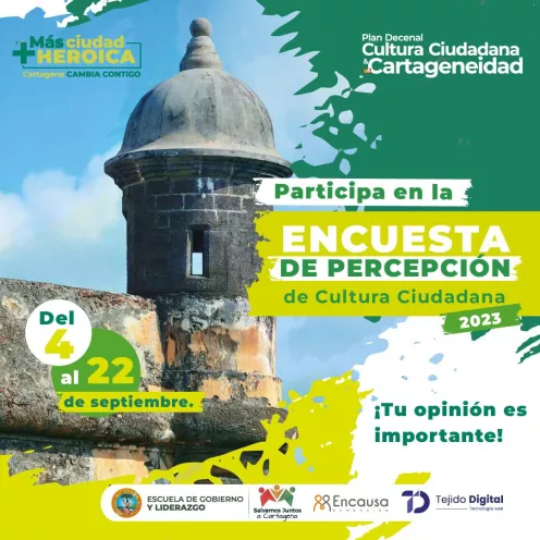 Del 4 al 22 de septiembre los cartageneros y cartageneros podrán participar de la encuesta
