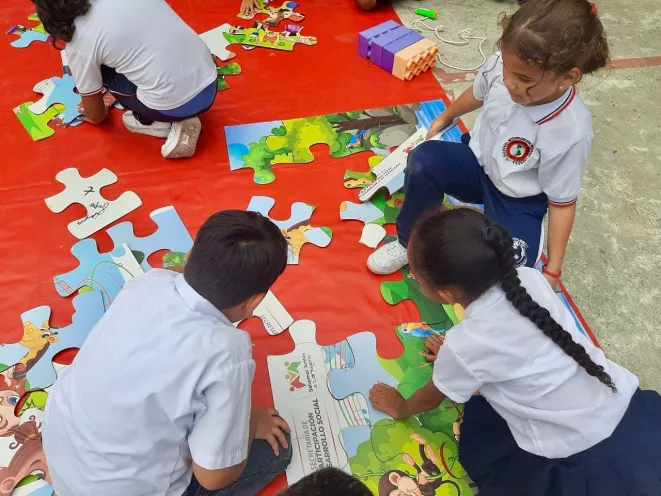 La jornada fue con niños de los grados segundo y tercero
