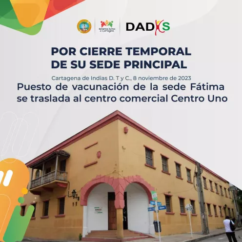 Por obras de mantenimiento en sede principal del DADIS