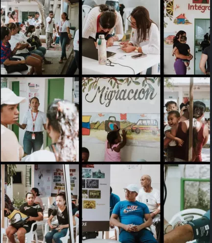 Imagen de personas siendo atendidas en el marco de la jornada de salud llevada a cabo en el Centro Intégrate