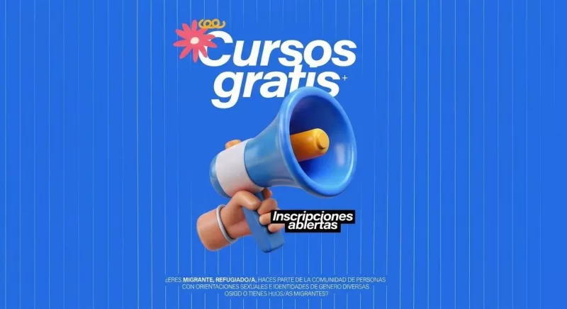 Imagen de los cursos gratuitos brindados por la Cooperación Internacional para la población migrante y refugiada