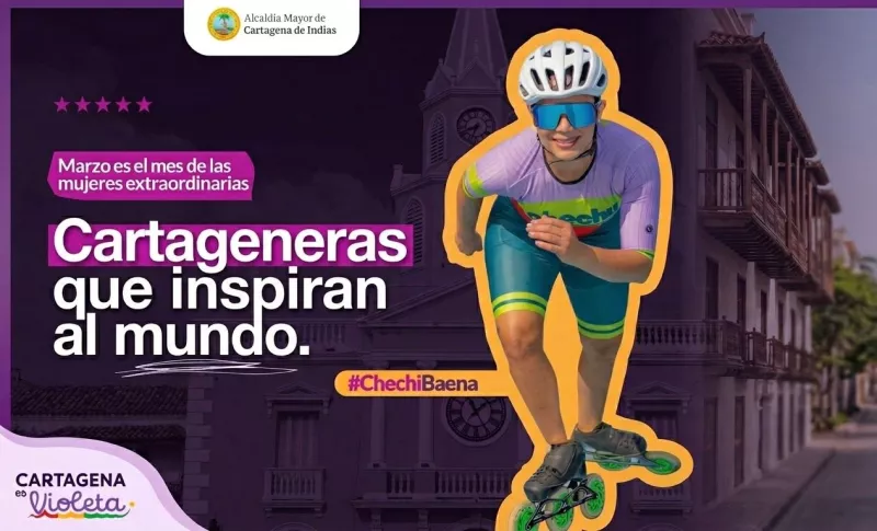 Imagen de la "Chechi" Baena en el marco de la conmemoración del dia de la mujer