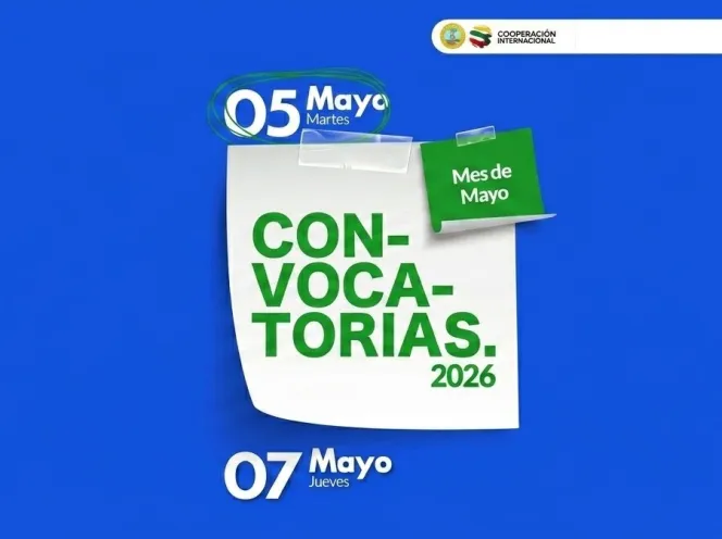 Portada de las convocatorias disponibles para el mes de mayo de 2026