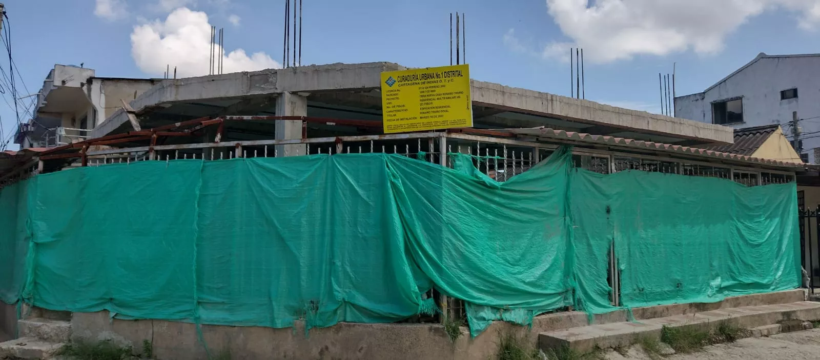 Selladas dos obras en construcción en zona suroriental de Cartagena