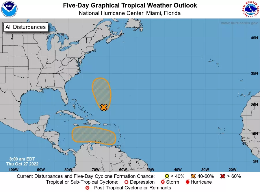 Se espera, de acuerdo a los pronósticos, que la ciudad se vea afectada de manera indirecta por lluvias leves a moderadas