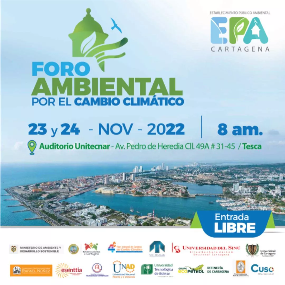 EPA Cartagena realizará este 23 y 24 de noviembre el Foro Ambiental por el Cambio Climático