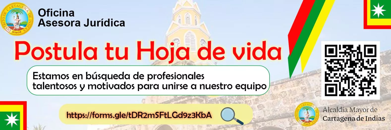 Link para postular hoja de vida oficina asesora jurídica alcaldia cartagena 