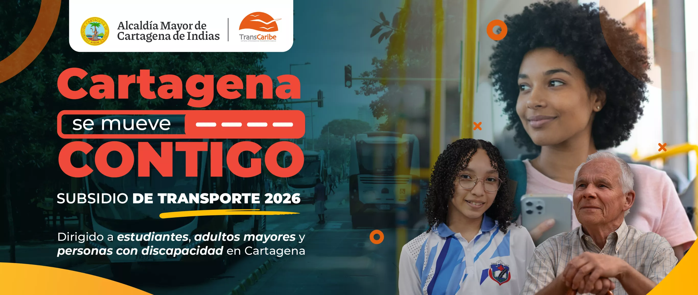 Imagen de un grupo de personas, haciendo referencia a Cartagena se mueve contigo. 