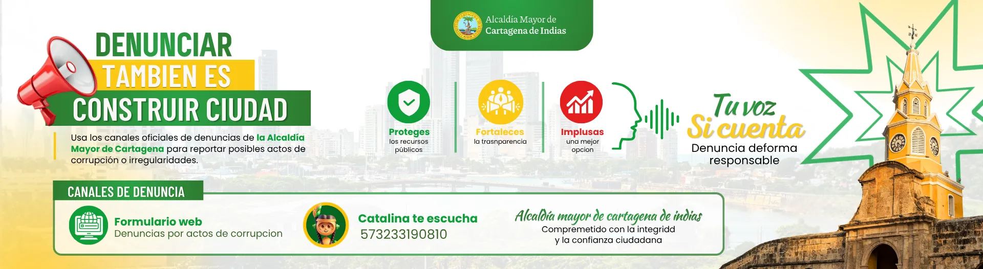 Banner denuncia anticorrupción