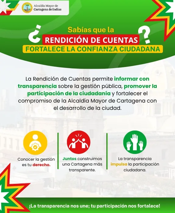 Banner la Rendición de Cuentas fortalece la confianza ciudadana.