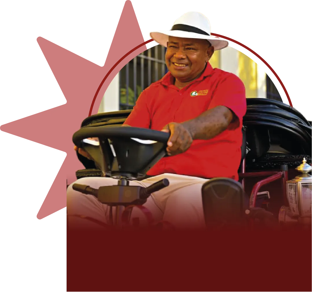 Imagen de una persona que conduce un coche eléctrico CTG. 